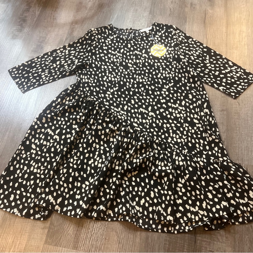 NWT Hayden LA Women's Leopard Print  Dress 3/4 Sleeve Asymmetrical Size Medium